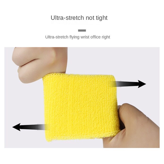 Băng Đeo Cổ Tay Thể Thao Thấm Hút Mồ Hôi Bằng Cotton Polyester Cho Nam Nữ
