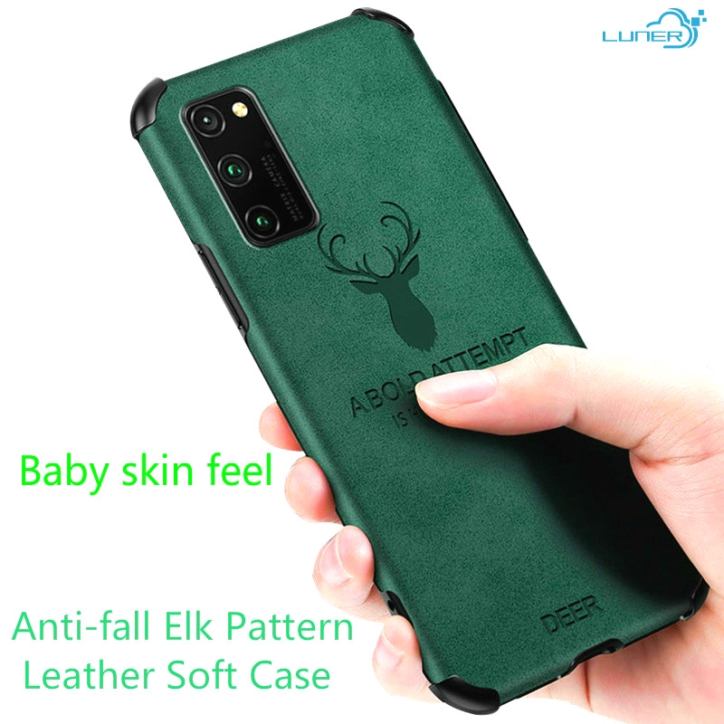 Ốp lưng silicone TPU phối da hình con hươu cho Huawei P20 P30 P40 Pro P30 P40 Lite P40ProPlus P20Pro P30Pro P40Pro