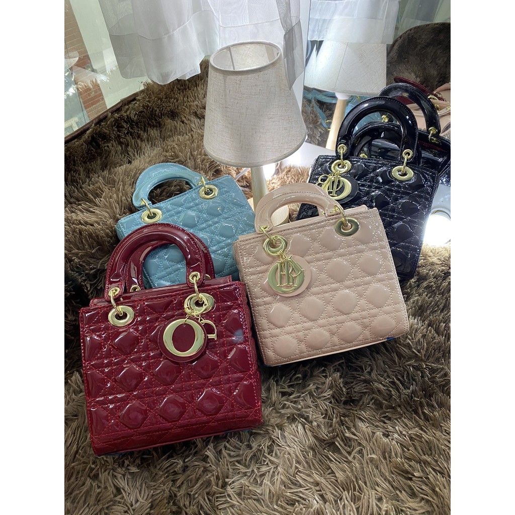 Túi dior💘 BÁN RẺ LẤY 5*💘Túi vuông 5 ô da bóng size 20 sang chảnh