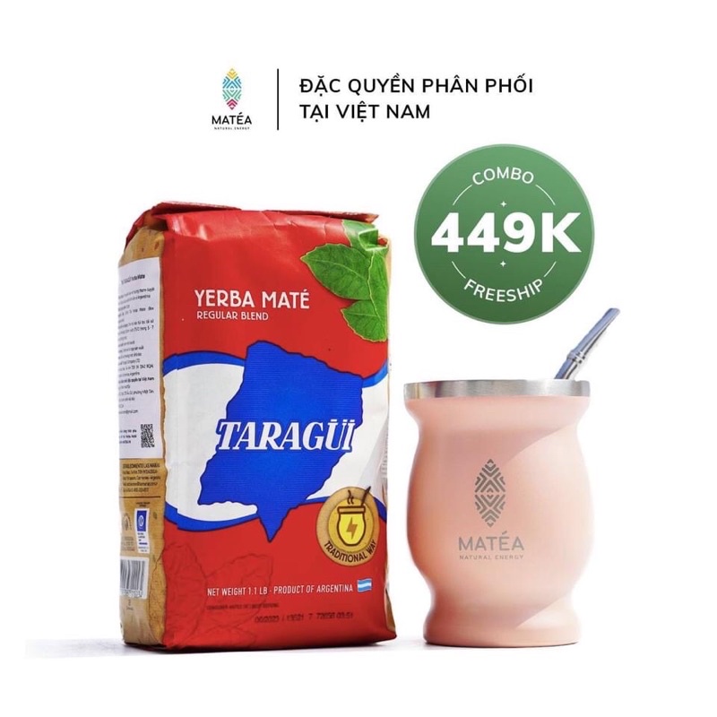 Combo trà Yerbamate + Cốc Gourd Inox (Quà tặng ý nghĩa và sang trọng)