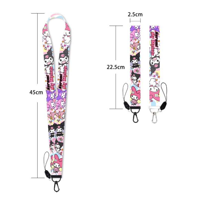 Sẵn Sàng Hàng!!! Mới Dây Đeo Cổ Giữ Thẻ Id Họa Tiết Nhân Vật Sanrio Kuromi Đáng Yêu