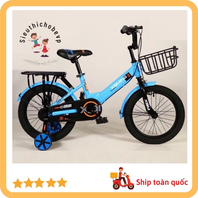 Xe đạp thể thao trẻ em Xaming có gác baga , giỏ xe dành cho bé từ 3-10 tuổi