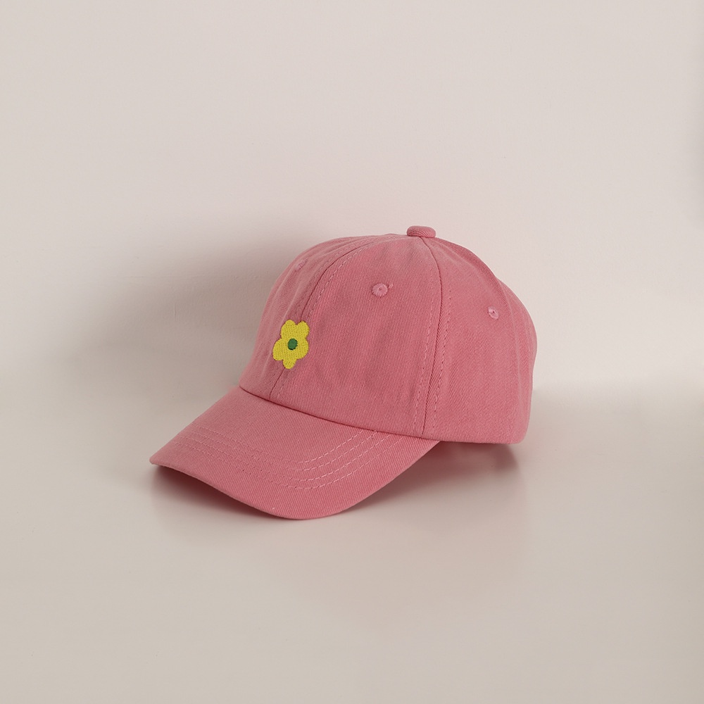 Mũ Lưỡi Trai Chống Nắng Thêu Hoa Màu Sắc Kẹo Ngọt Đơn Giản Phong Cách Hàn Quốc Cho Bé