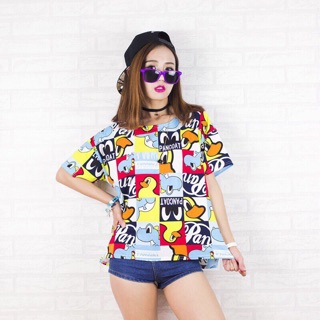 Áo Thun Tay Lỡ Nữ Freesize 65 kg ULZZANG Hàn Quốc loại tốt Vịt Pancoat