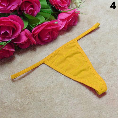 Quần lót dây lọt khe dạng chữ V màu trơn quyến rũ cho nữ