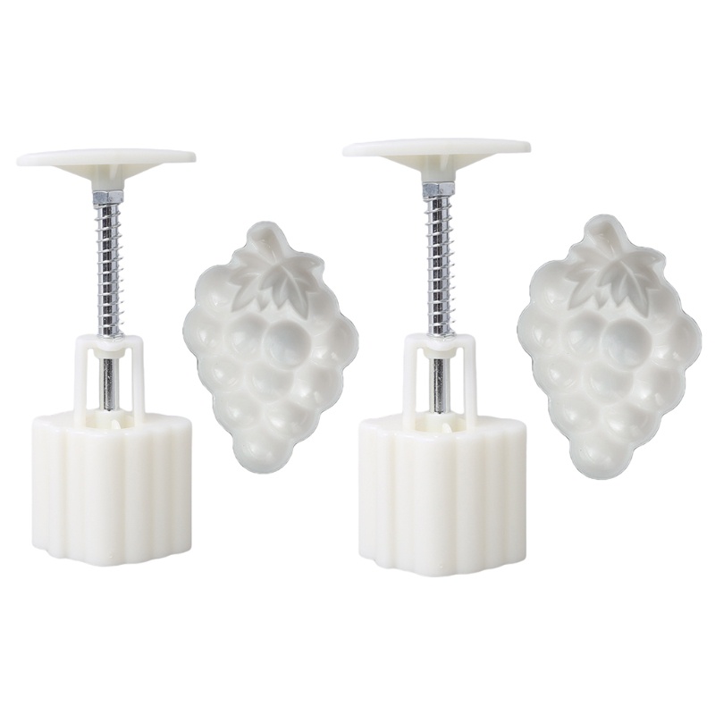 Khuôn Cắt Bánh Trung Thu Bằng Nhựa Hình Chùm Nho 3D DIY 25g Hoặc 50g