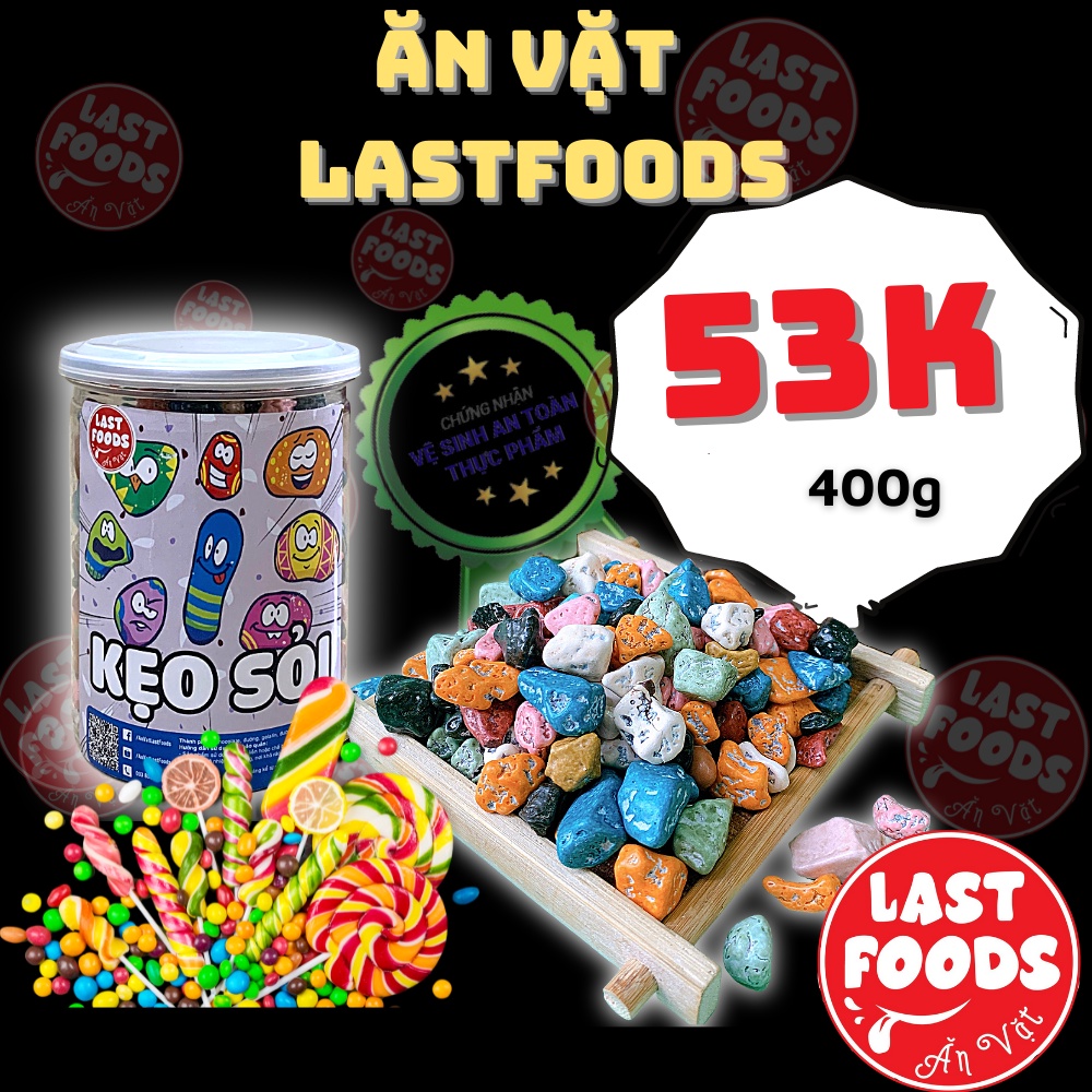 Kẹo sỏi 400g hũ pet tiện lợi ,ăn vặt LASTFOODS Hà Nội với các mẫu đồ ăn vặt các miền đầy đủ hương vị thơm ngon giá rẻ