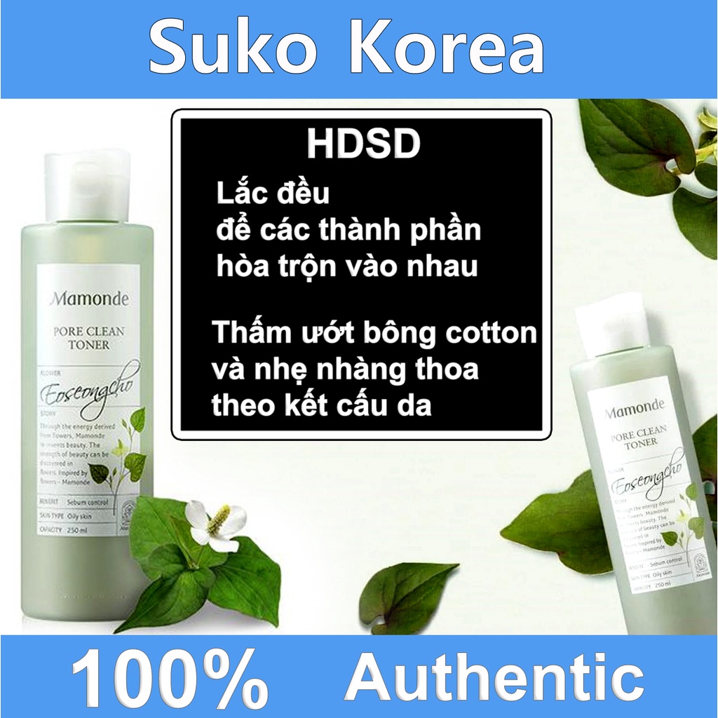Nước hoa hồng diếp cá mamonde, Toner rau diếp cá Mamonde Pore Clean Eoseongcho chính hãng 250ml | BigBuy360 - bigbuy360.vn