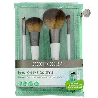 Set cọ trang điểm 4 cây cho da nhạy cảm Ecotools On-The-Go Style hàng xách tay Mỹ