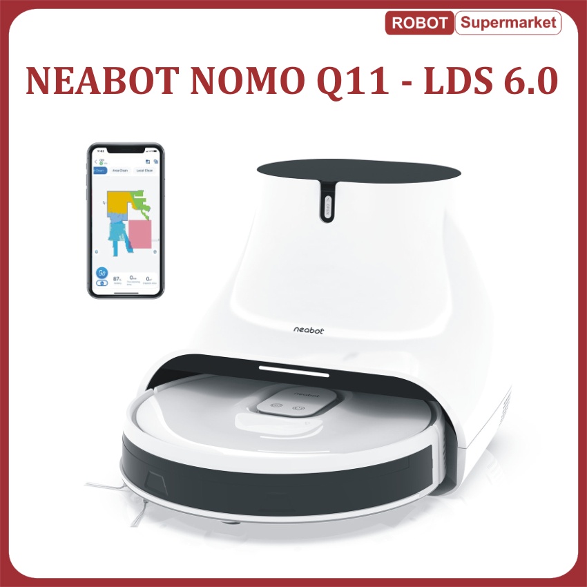 [Mã ELHA10 giảm 6% đơn 5TR] Robot hút bụi lau nhà NEABOT NOMO Q11 LDS 6.0 - Hút Rác Tự Động - Phiên Bản Quốc Tế