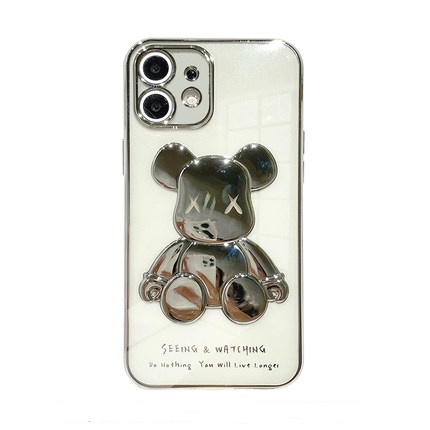Ốp điện thoại mềm mạ điện họa tiết gấu cho iPhone 13 Pro Max 12 11 Pro Max X XS XR | BigBuy360 - bigbuy360.vn