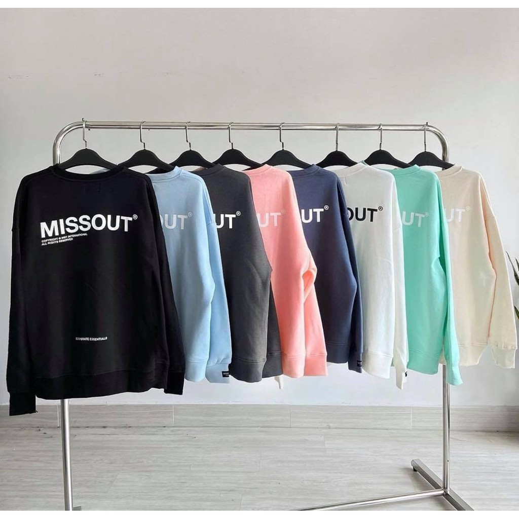 Áo Sweater Nỉ Bông Local Brand Missout Unisex Nam Nữ Full Mạc Chất Dày Dặn