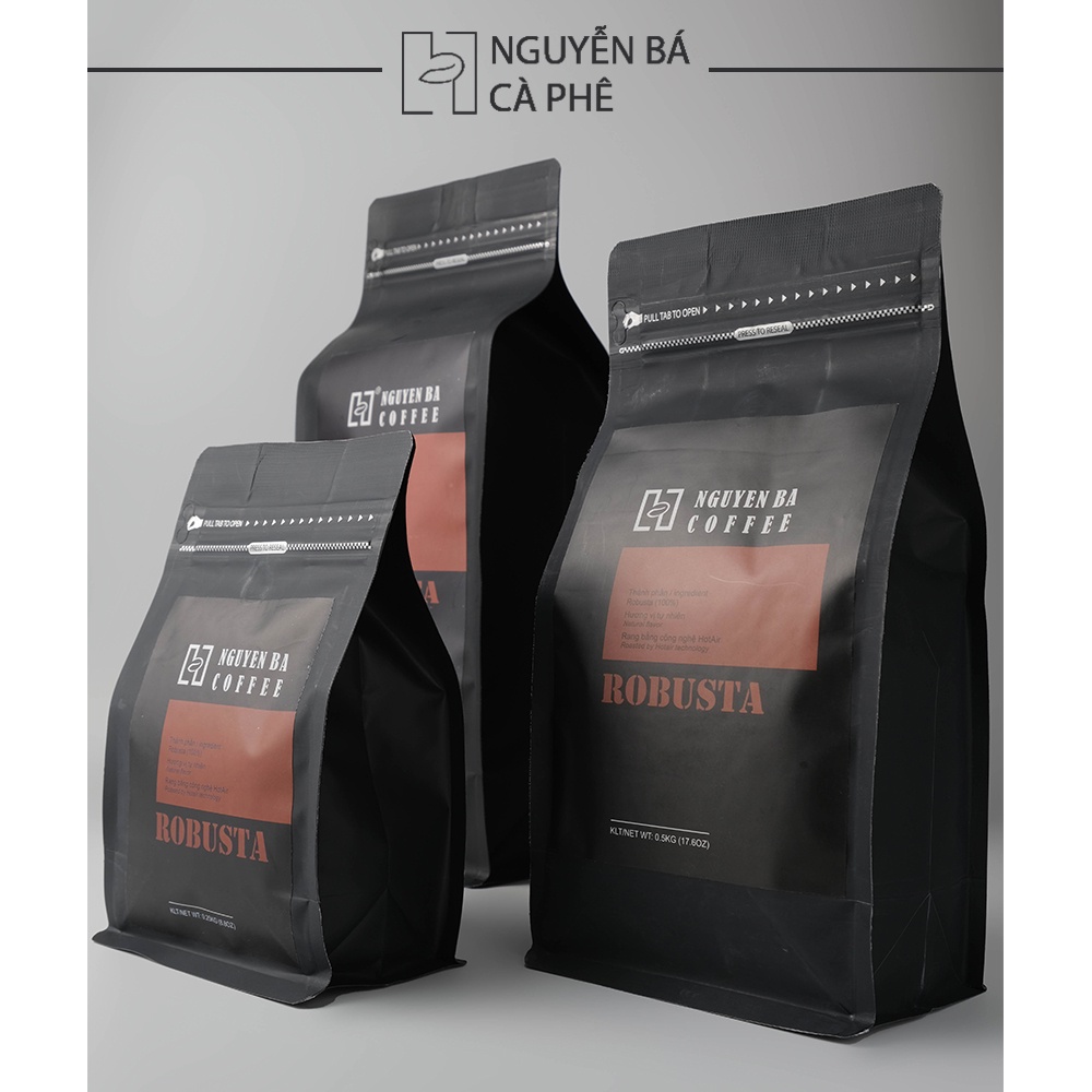 Cafe nguyên chất pha phin 100% ROBUSTA cà phê rang mộc đắng đậm hậu ngọt gu truyền thống - Nguyễn Bá Coffee