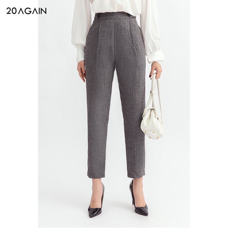 Quần tây baggy công sở nữ 20again đủ màu, cạp rời thanh lịch QAA1121