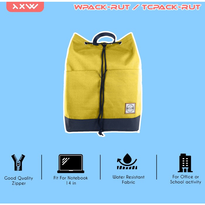 Ba lô đi học The X Woof Wpack Rut 1.0 Yellow + Blue Txwprt11 màu vàng O0O3 Premium