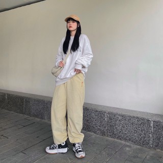 Quần sweatpants nhung tăm