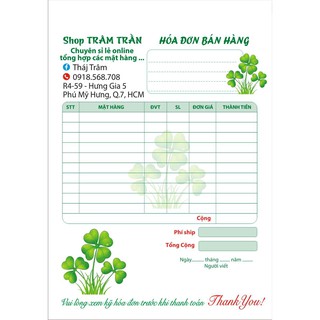 Combo Phiếu ship Shop Trâm Trần