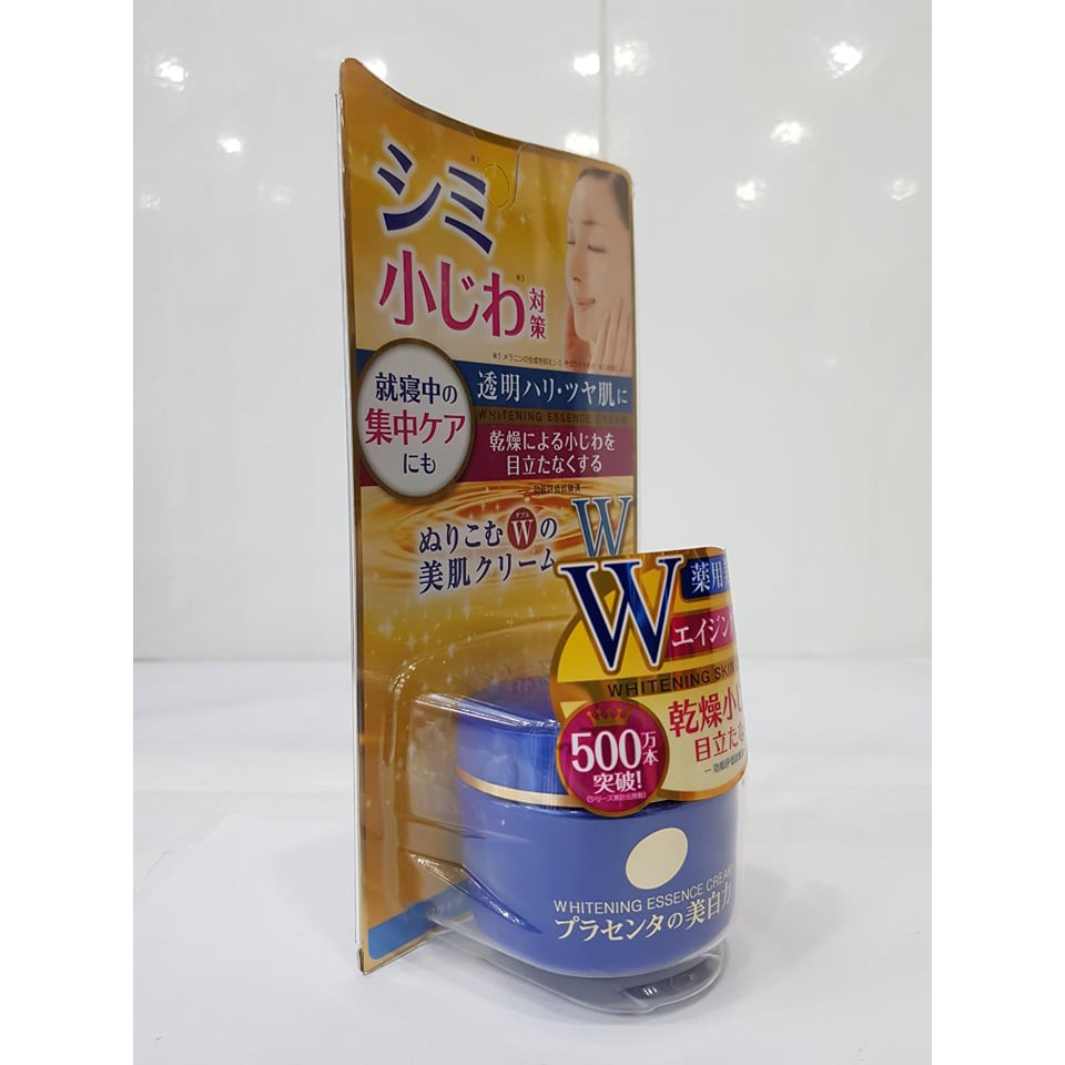 Kem Dưỡng Trắng Da Meishoku Whitening Essence Cream Placenta 55g Nhật Bản