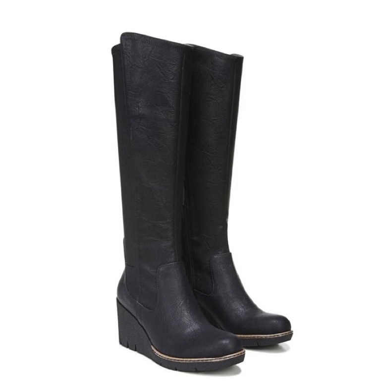 Giày bốt đùi nữ đế xuồng 7cm Dr.Scholl's xuất Mỹ full box chuẩn auth - boot nữ cao cổ - boot dài (ảnh thật của shop)sz37