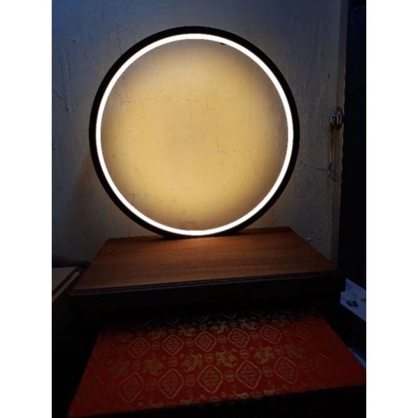 Kệ đốt trầm đèn led bản cao cấp thích hợp cho các mẫu tượng ngồi thiền- kệ đặt tượng gốm-kệ đèn đốt trầm trang trí decor