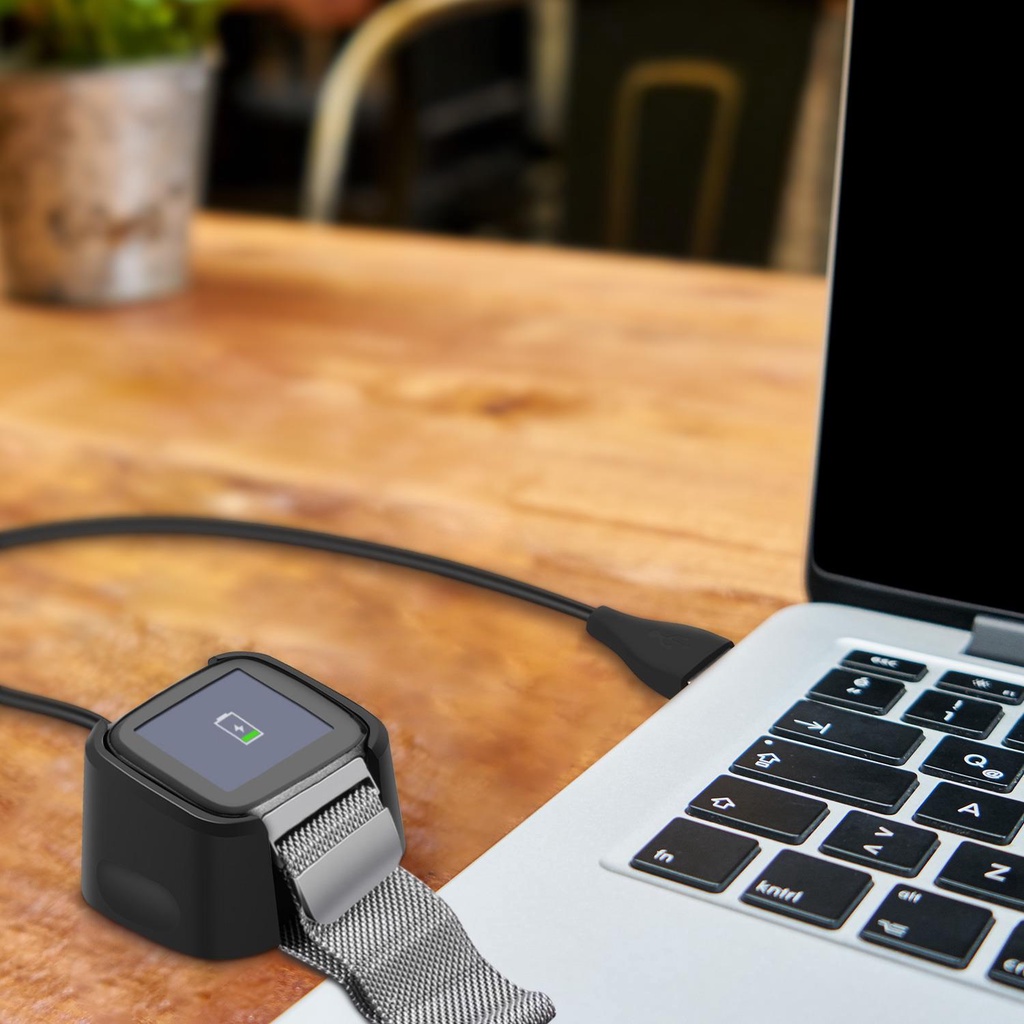Charging Cradle Dock USB Data Cable Base Desktop Charger For Fitbit Versa Watch ELEN