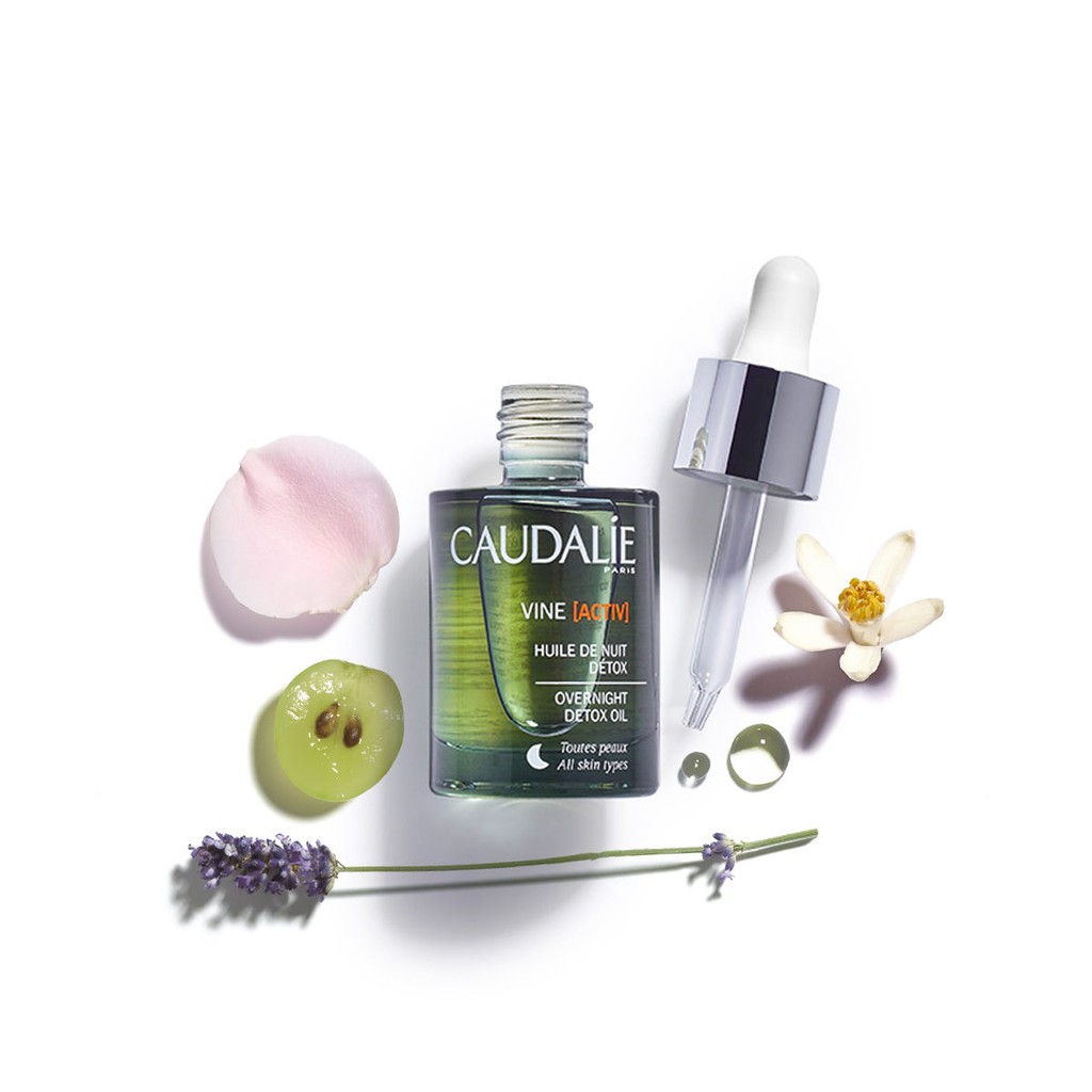 Caudalie Huile de Nuit Détox Vine Activ - Dầu Thanh Lọc, Tái Tạo Da 30ml