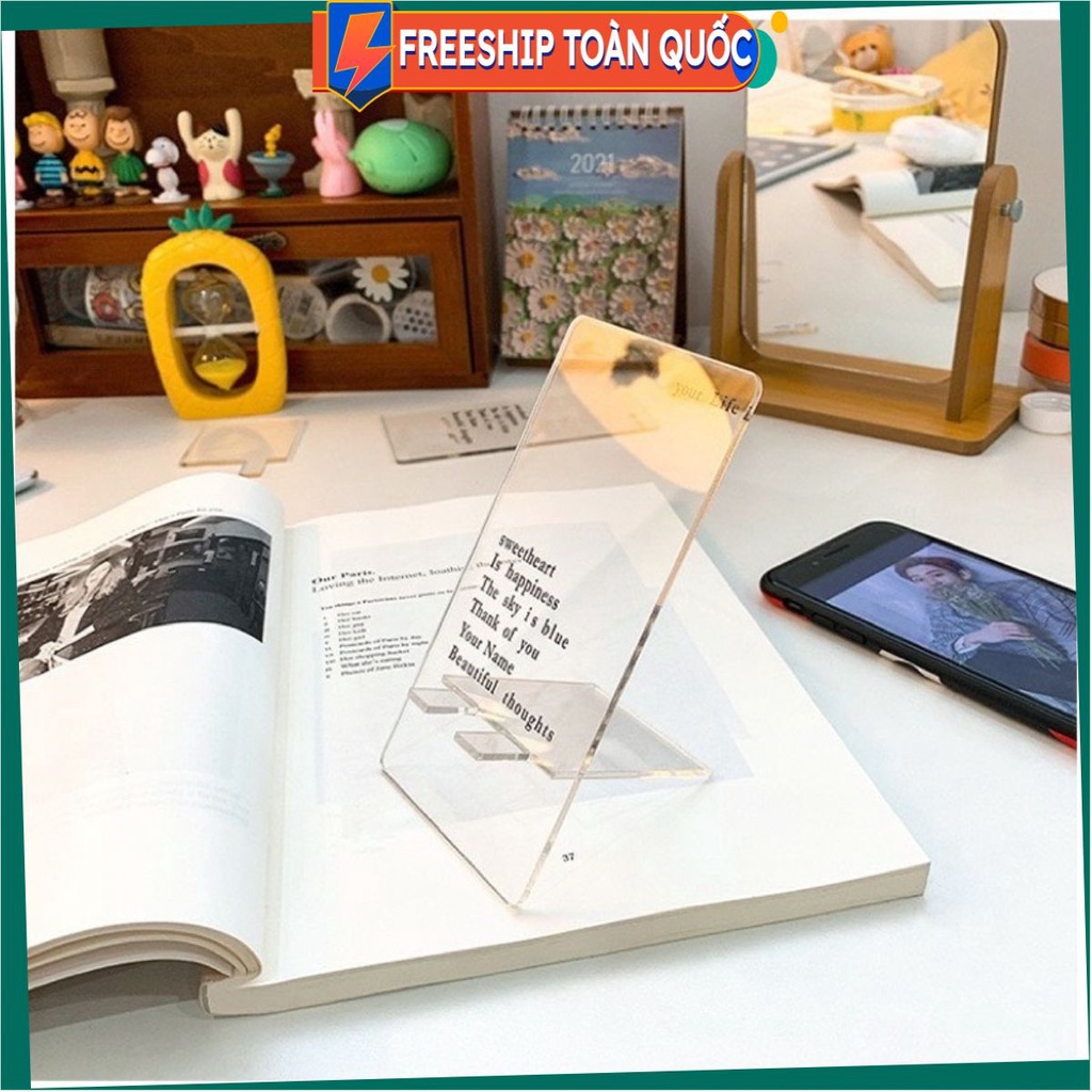 PVN25308 Giá kê đỡ điện thoại để bàn trong suốt mẫu mới T2 .