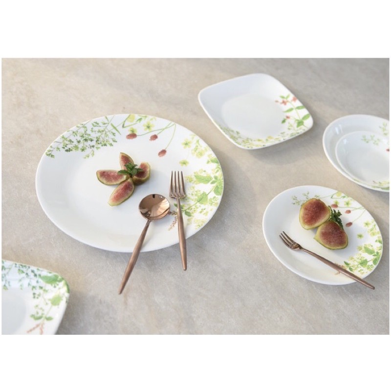 Dĩa thuỷ tinh Mỹ Provence Garden Corelle PVG-106-108-110 (17cm-21.6cm-26cm)