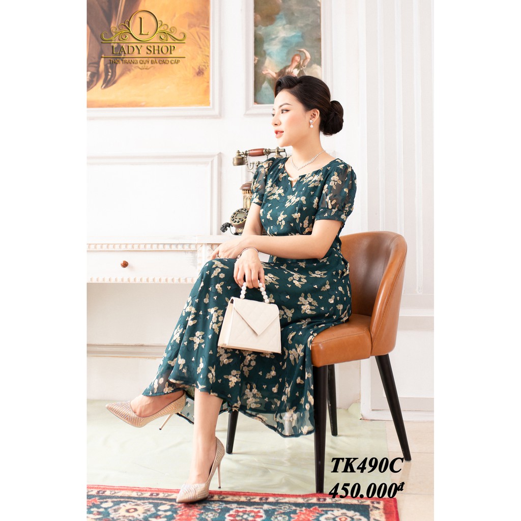 Đầm trung niên váy thiết kế thời trang cao cấp Ladyshop TK590 | BigBuy360 - bigbuy360.vn