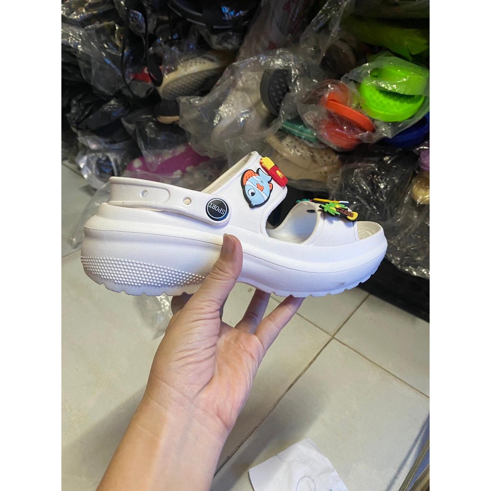 GIÀY SANDAL ĐẾ CAO 5CM SIÊU NHẸ 2 DÂY NỮ NHIỀU MÀU ĐẸP SIZE 36-40 KÈM STICKER ĐẸP