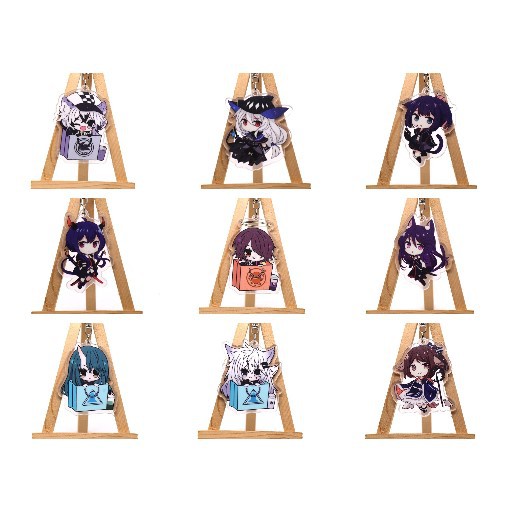 (Mica trong acrylic) Móc khóa Arknights quà tặng xinh xắn dễ thương in hình anime chibi nhiều mẫu ngồi trong túi