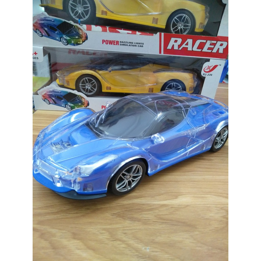 Xe ô tô 3D đồ chơi trẻ em XJ519 - Ô tô chạy pin, tự xoay hướng(khách chat chọn mằu )