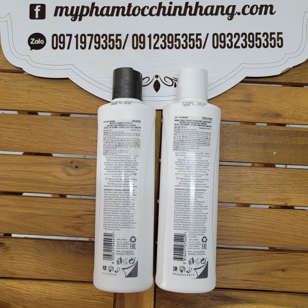 DẦU GỘI XẢ NIOXIN 2 300ML*2 (MẪU MỚI 2019) (CHO TÓC ÍT, MỎNG, RỤNG NHIỀU, CHƯA LÀM HÓA CHẤT)