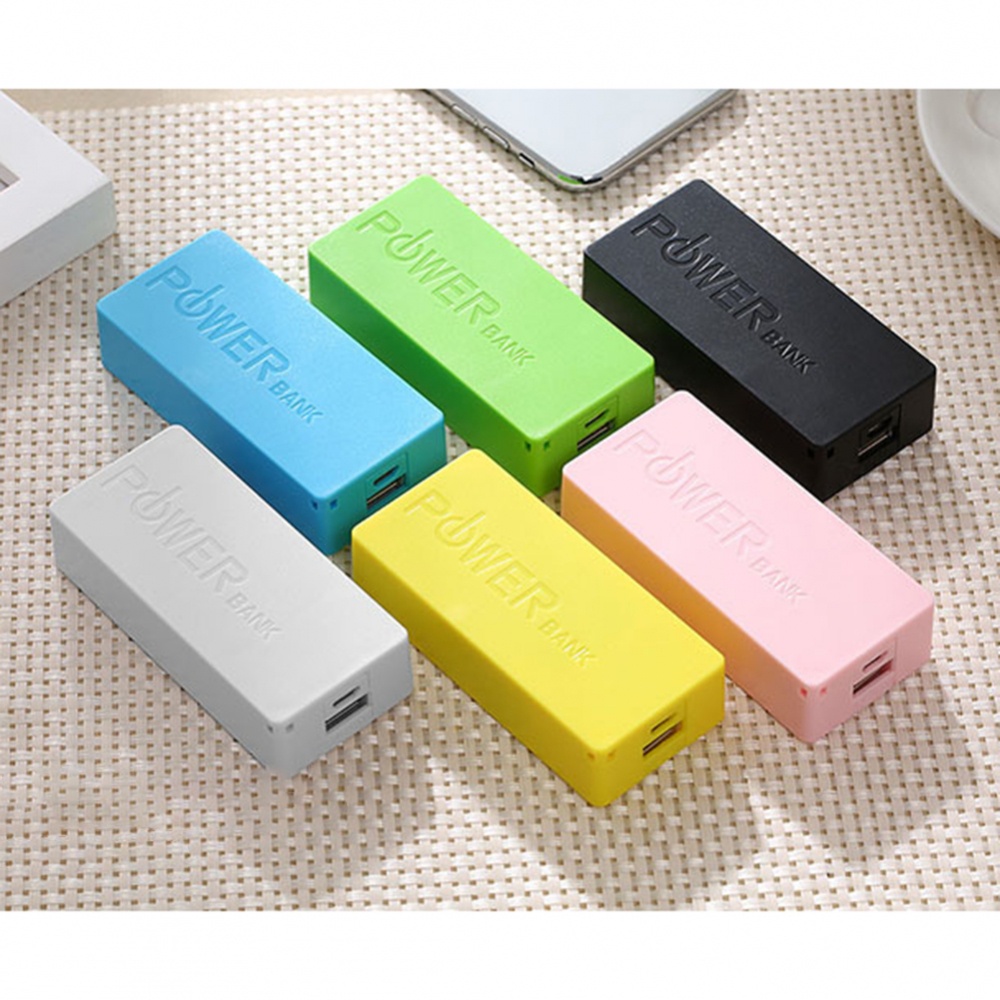 Hộp Pin Di Động 2 Phần 18650 Màu Đen / Trắng / Xanh Dương Diy