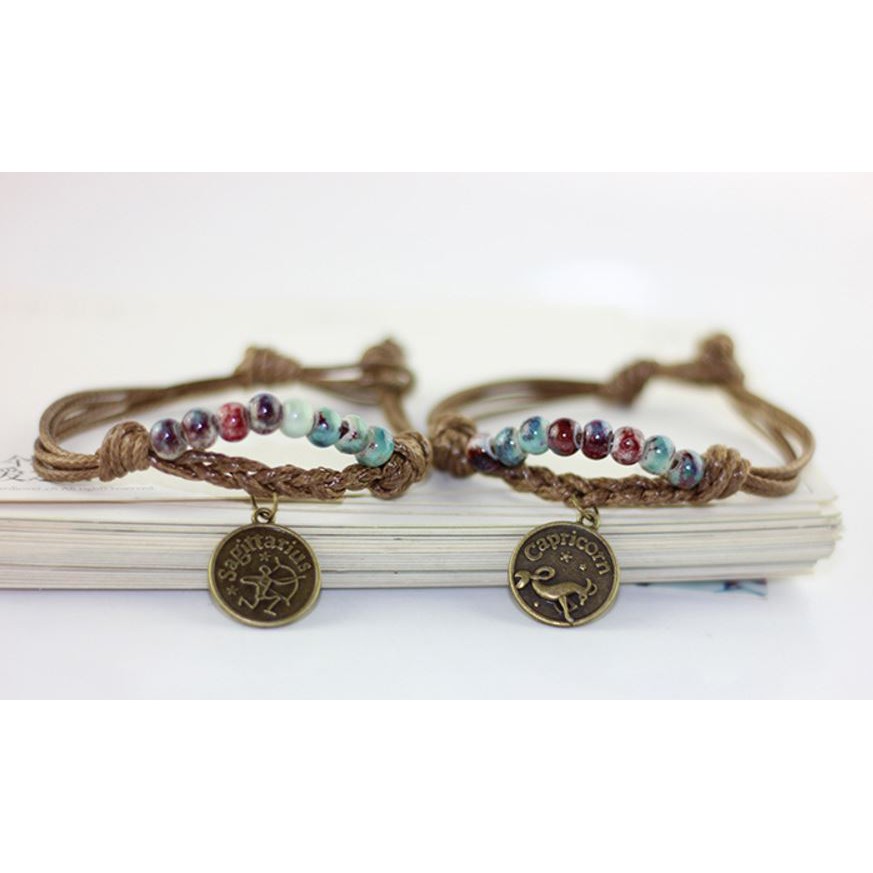 Vòng tay gốm 12 cung hoàng đạo