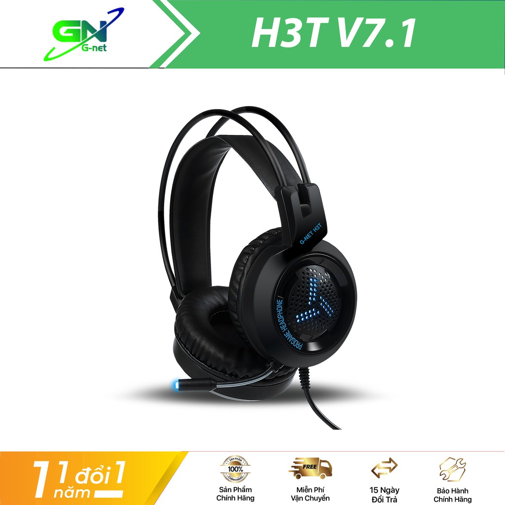 Tai Nghe Gaming G-net H3T Jack USB - Âm thanh 7.1 - Đèn led đổi màu - Bảo hành 12 tháng