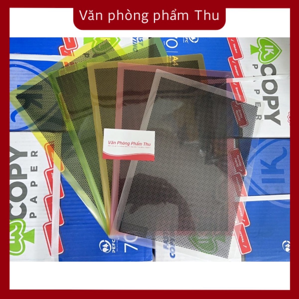Bìa Lá Nhựa A4 Màu - Bìa Lá Màu A4