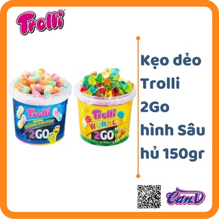 (2 loại) Kẹo dẻo Trolli 2Go hình Sâu hủ 150gr (Ngọt & Chua)