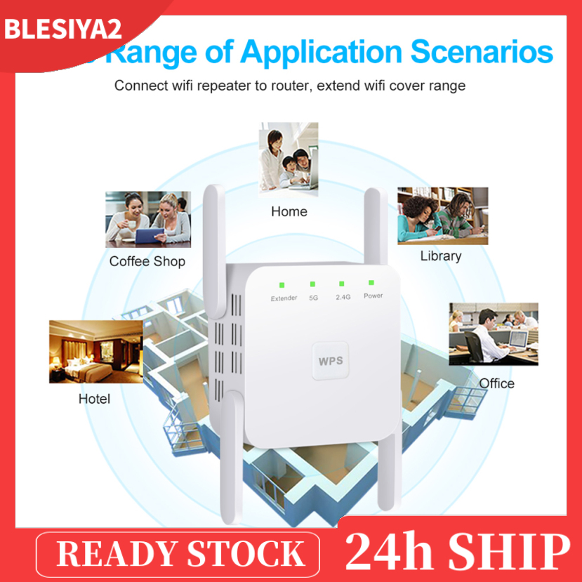 (Hàng Mới Về) Bộ Khuếch Đại Sóng Wifi Không Dây 4 Ăng Ten 1200mbps 2.4g 5g Đầu Cắm Us | BigBuy360 - bigbuy360.vn