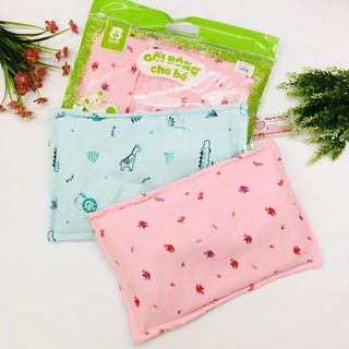 Gối Xô Bông Sơ Sinh Cao Cấp Mipbi Ruột Bông Nguyên Miếng Mềm Không Dồn Cục