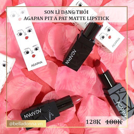 [Giá vợt sale 90%] Son lì dạng thỏi Agapan Pit A Pat Matte Lipstick