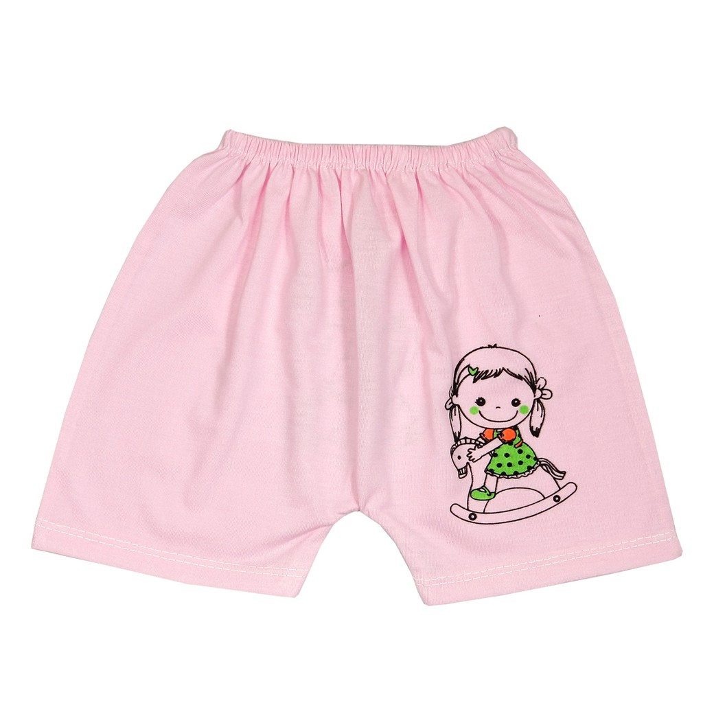 Combo 5 Quần đùi mùa hè in mông chất cotton siêu mềm mịn cho bé trai, bé gái từ 3-13kg - 5QĐL55