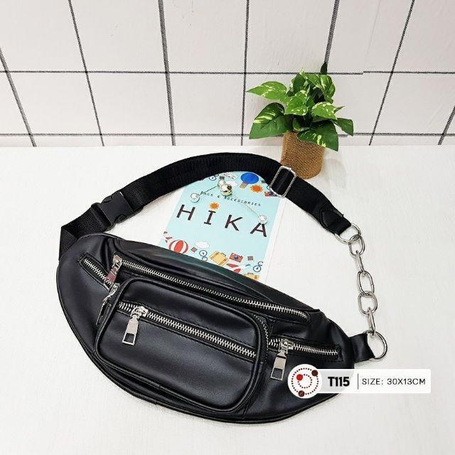 Túi đeo hông kiêm túi chéo da bao tử dây xich - tuicheo 011 theloan | BigBuy360 - bigbuy360.vn