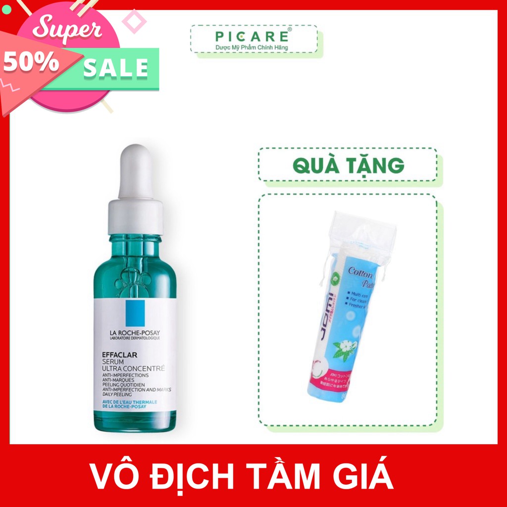 [CHÍNH HÃNG] Tinh chất giảm mụn, mờ thâm &amp; thu nhỏ lỗ chân lông La Roche Posay Effaclar Ultra Concentrated Serum 30ml