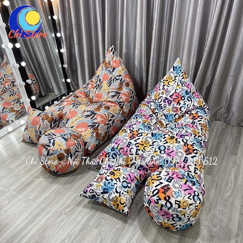 Gối Lười Hạt Xốp Hình Thuyền, Ghế Lười Hạt Xốp Uma ĐÃ KÈM XỐP