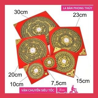 La bàn phong thủy la kinh mặt đồng chuyên nghiệp - 6 cỡ & có bao da