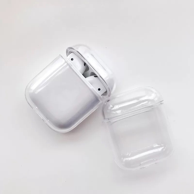 Case trong suốt - Vỏ bao airpod đựng tai nghe không dây 1 2 3 Pro i11 i12 i18 i100, chống trơn, chống nước, chống ố
