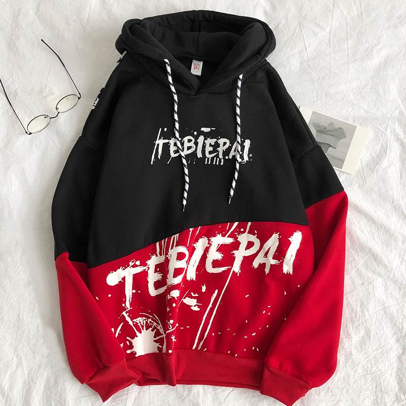 Áo Hoodie Nam Nữ Có Mũ Trùm Đầu In Chữ TEBIEPAI Phối Hai Màu Sành Điệu Zenkonam MEN TOP 226
