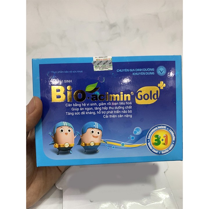 Cốm vi sinh Bio-acimin Gold (Hộp 30 gói) - Hỗ trợ tiêu hóa cho bé - Victory Pharmacy