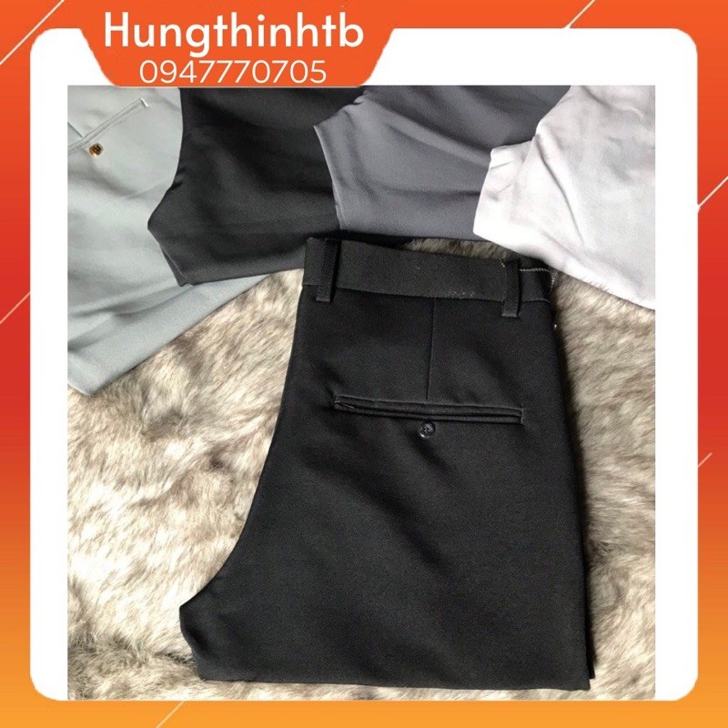 Quần tây nam phom âu dáng hàn quốc ống côn vải co dãn, hình thật chất vải dày mịn đẹp loại 1 chuẩn shop, có freeship.